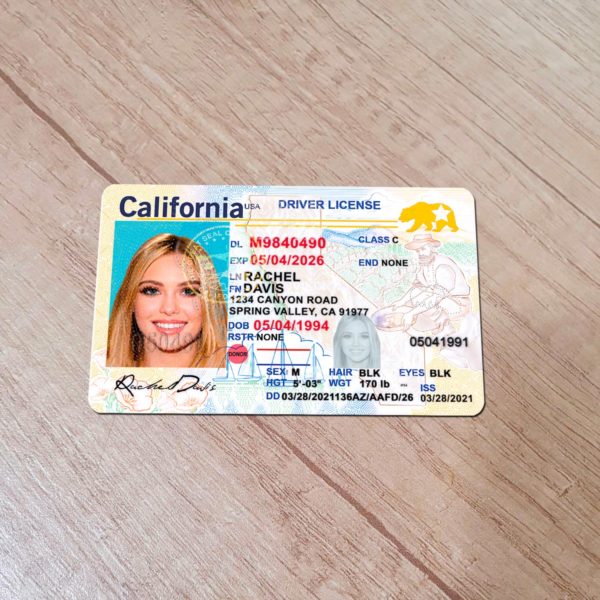 California driver license template new