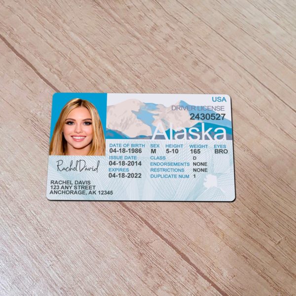 Alaska Old Driver License template