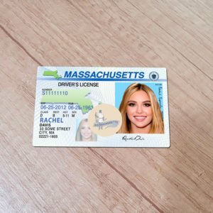 Massachusetts old Driver License template