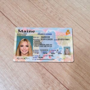 Maine Driver License template