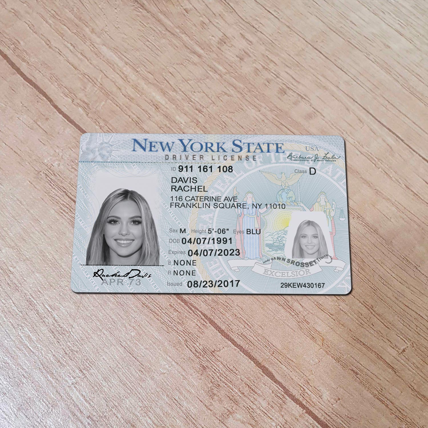 New York Driver License template