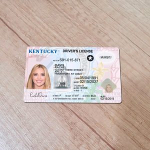 Kentucky Driver License template