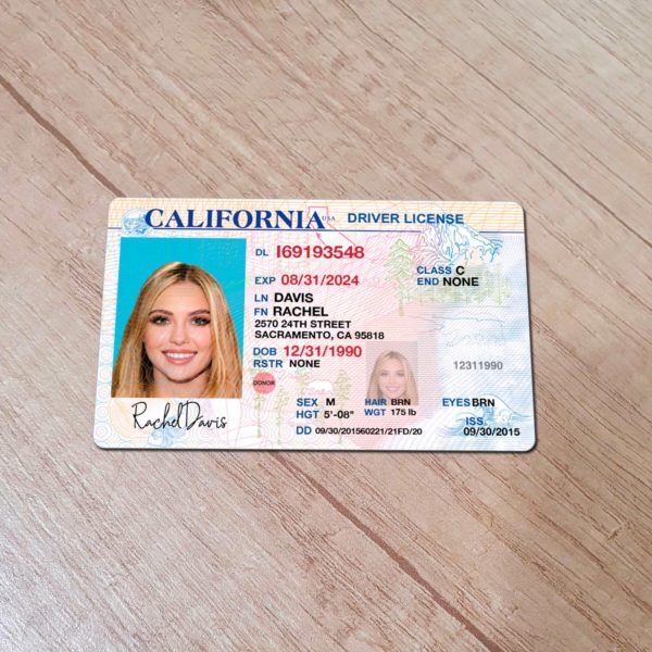 California Driver License template
