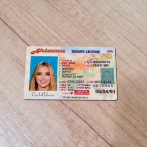 Arizona Driver License template