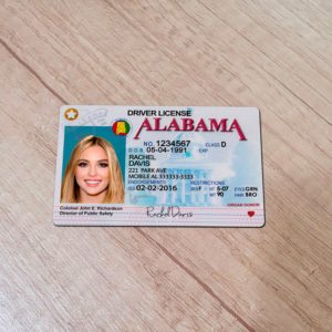 Alabama Driver License template