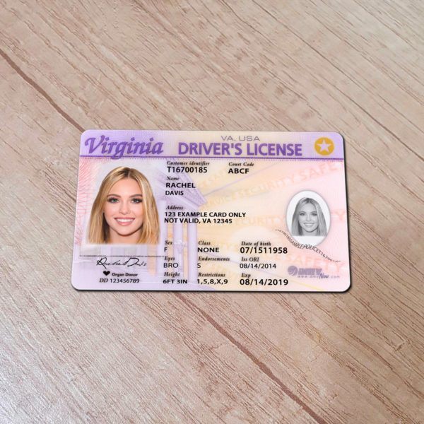Virginia Driver License template