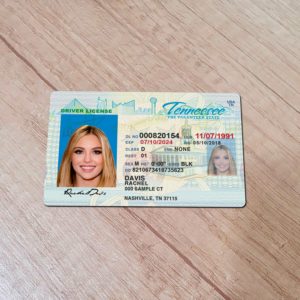 Tennessee Driver License template
