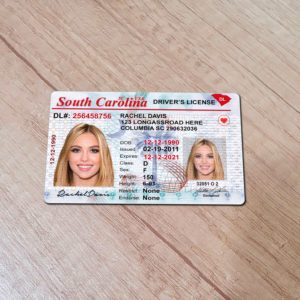 South Carolina Driver License template