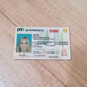 Minnesota Driver License template