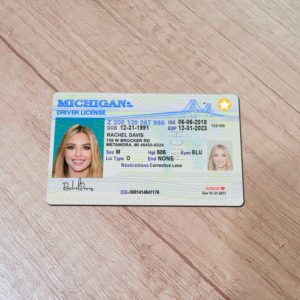 Michigan Driver License template