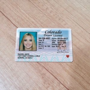 Colorado Old Driver License template