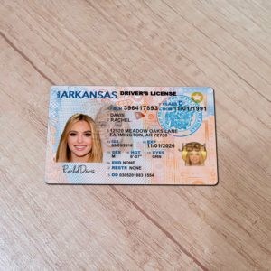 Arkansas Driver License template