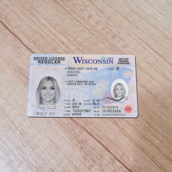 wisconsin driver license template