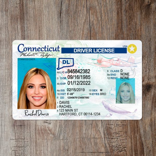 Fake Connecticut driver license template