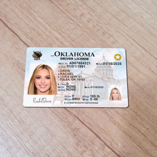 Oklahoma Driver License template