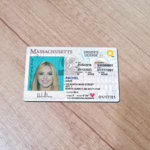 Massachusetts Driver License template
