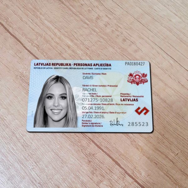 Latvia ID Card template