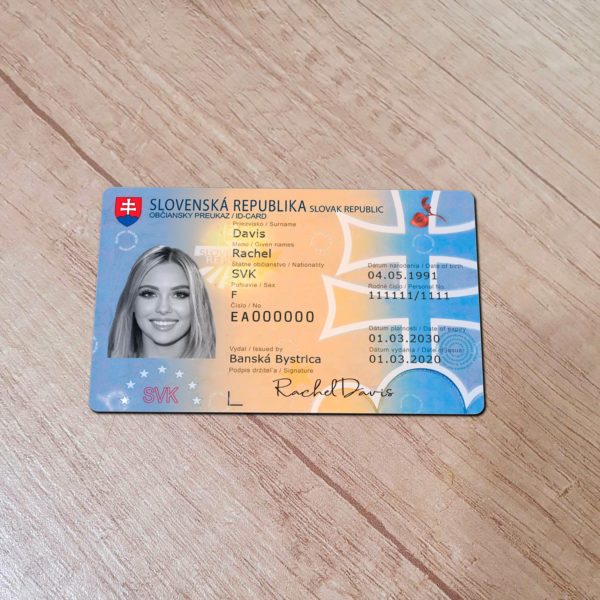 Slovakia ID Card template