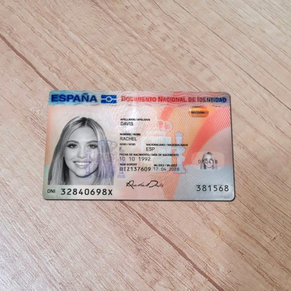 Spain ID Card template