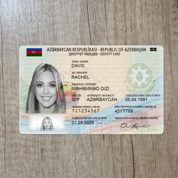 Fake Azerbaijan Id Card Template