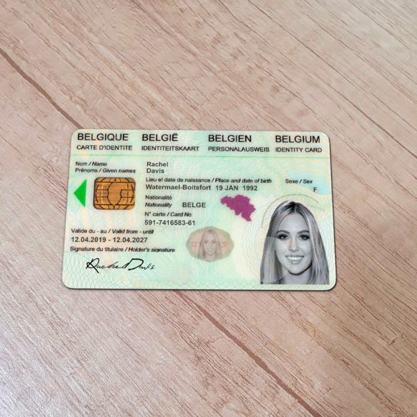 Belgium ID Card template