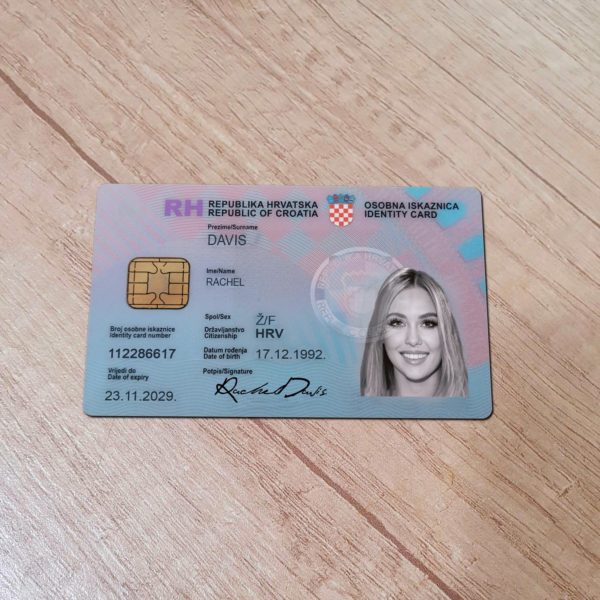 Croatia ID Card template