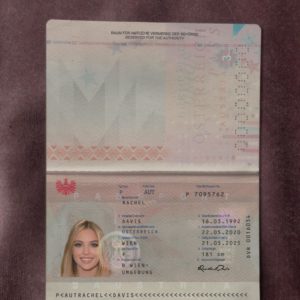 Austria passport template