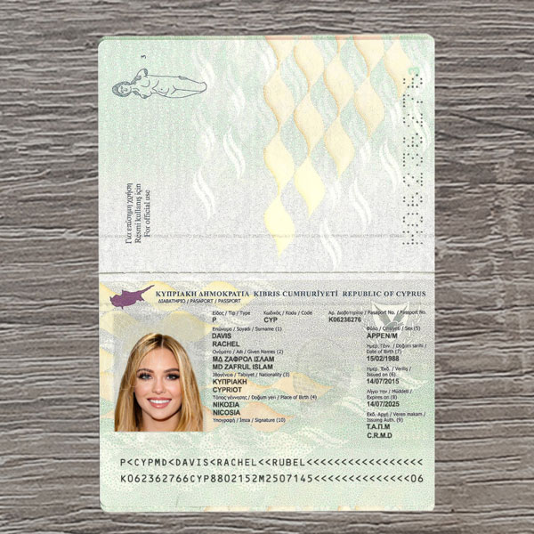 Cyprus Passport Template 1