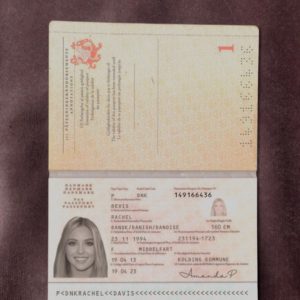 Denmark passport template