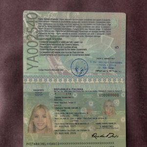 Italy passport template
