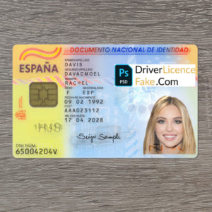 Spain nr2 id card generator template 1
