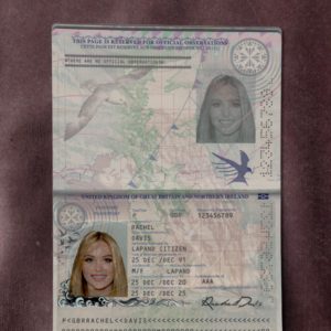 United Kingdom UK passport template