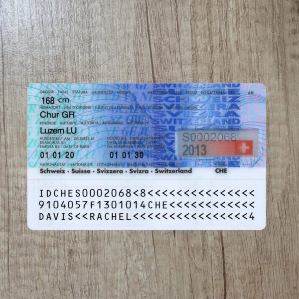 Fake Switzerland Id Card Template