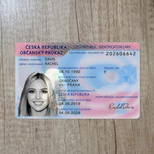 Fake Czech Republic Id Card Template