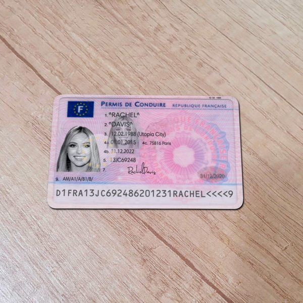France Driver License template
