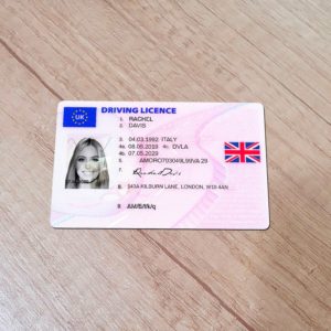 UK Old Driver License template