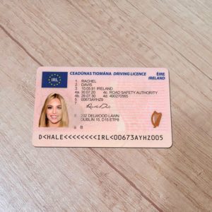 Ireland Driver License template