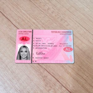 Albania Driver License template