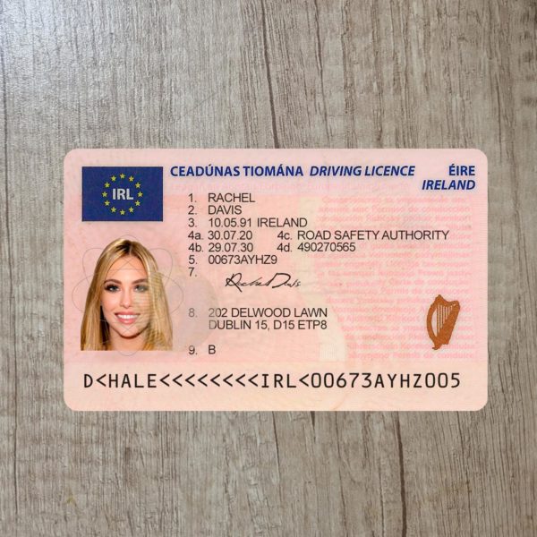 Fake Ireland driver license template