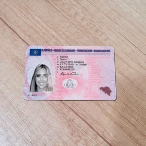 Belgium Driver License template