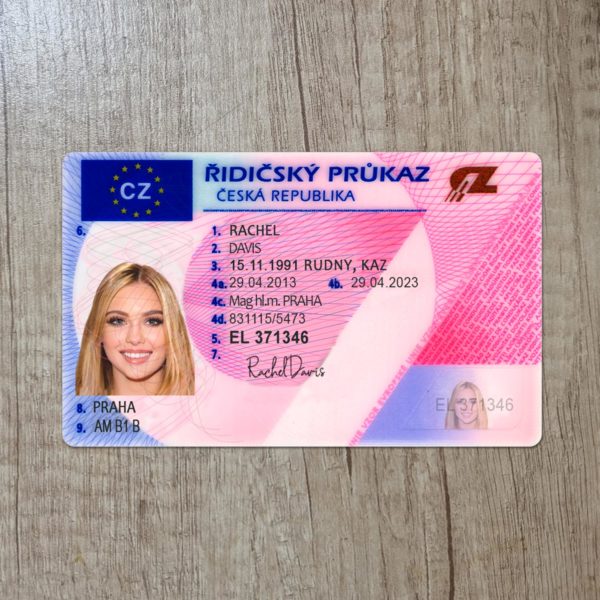 Fake Czech driver license template