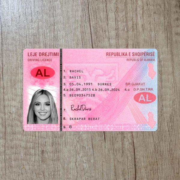 Fake Albania driver license template
