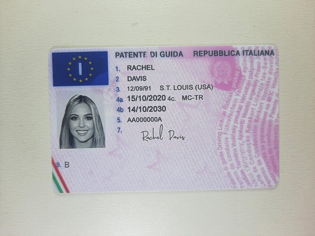fake drivers license Italy