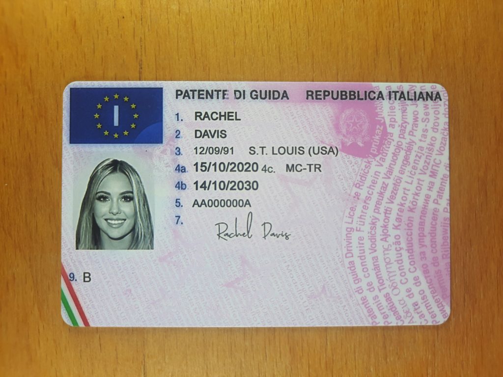 fake drivers license Italia