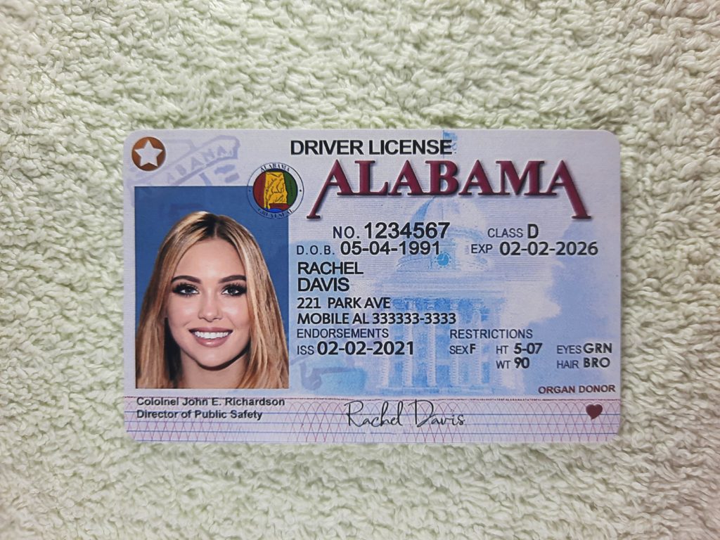 fake driver license Alabama