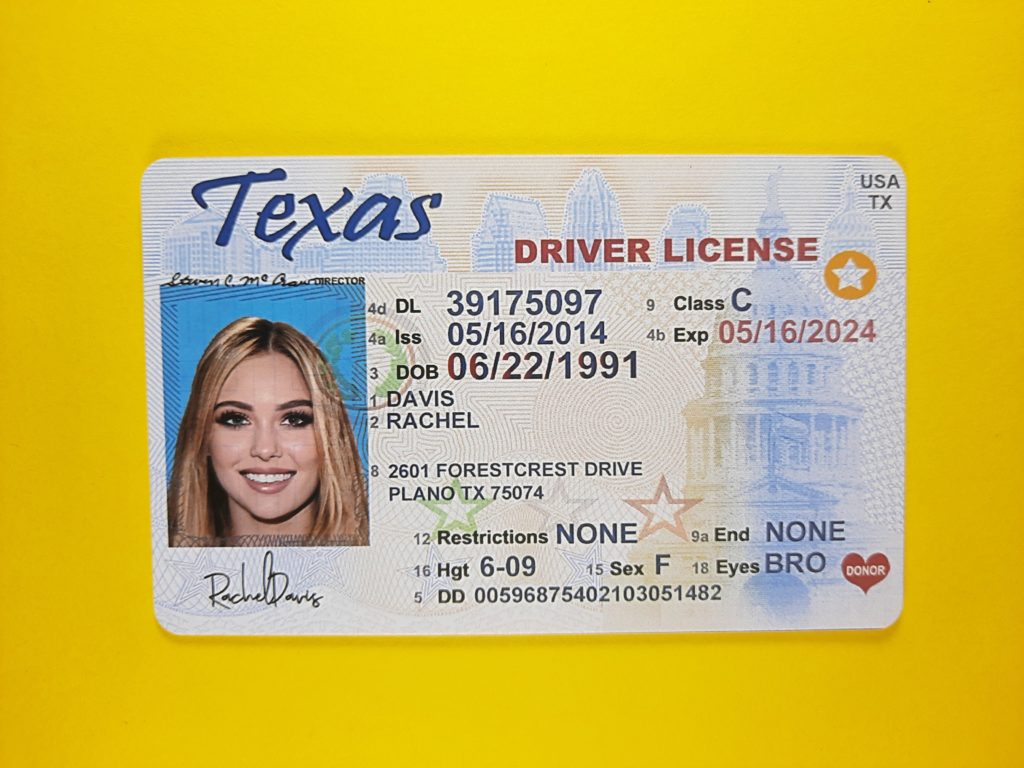 fake driver license Texas