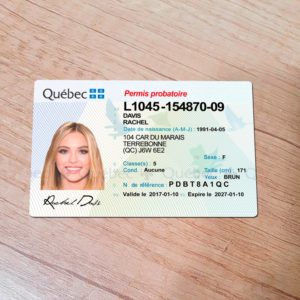 Fake Canada Quebec driver license template