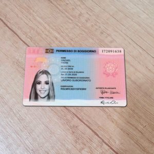 Italy residence permit template