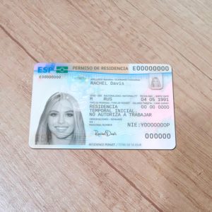 Spain residence permit template