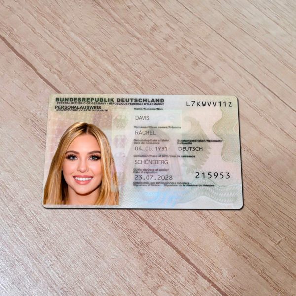 Germany ID Card template